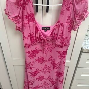 Almost Famous Pink Floral Dress